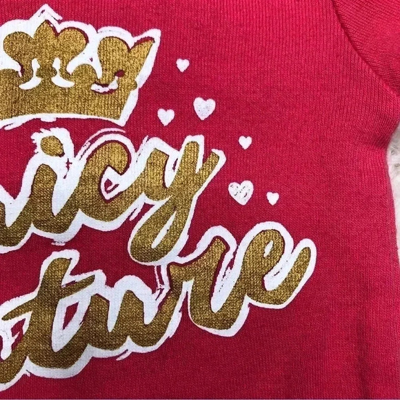 Juicy Couture  Diaper Shirt Onesie Pink Size 0-3 Months - Picture 8 of 16